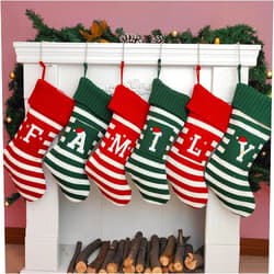 XENTUMI Christmas Stocking Knit Initial Christmas Stockings for Family Farmhouse Monogram Letter Christmas Stockings Christmas Decorations Gift Stocking Personalized Stocking Embroidered Letter H
