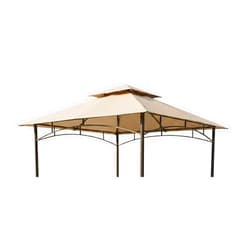 Garden Winds Reinforced RipLock 350 Replacement Canopy Top Cover Compatible with ABCCANOPY 8' x 8' Gazebo Models GHG-0909DP-NT, GHG-0808DP - Beige