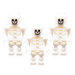 Booster Bricks Lego 3 Skeleton MINIFIG LOT Spooky Halloween Minifigure Castle Pirate Ghost