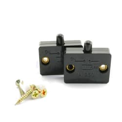 RuiLing 2-Pack Lamp Switch for Cabinet Wardrobe Drawers Light,Open On Close Off Ultrathin Touch Switches (Black)