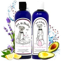Jax N Daisy - Soothing Dog Shampoo for Sensitive Skin, Allergies, and Itching - Jumbo Pack with 16oz Shampoo and Lotion for Dry Skin - Skin Soothing and Smell Eliminating Dog Shampoo (2 packs)