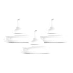 Boon Nursh Curve Silicone Baby Bottle Nipples - Platinum Food-Safe Silicone Bottle Nipples - Preemie Nipples for Baby Bottles - Baby Bottle-Feeding Supplies - 3 Count