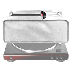 Kingshion Turntable Dust Cover, Record Player Protective Case Compatible with Audio-Technica AT-LP60X and AT-LP60XBT Turntable Record Player Protector, Dust and Scratch Proof - Light gray
