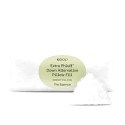 Coop Home Goods Extra Phluff Pillow Filler, 3oz Bag of Poly Fil Fiber Fill for Down Alternative Pillow, Polyfill Stuffing for Bed Pillows, Soft, Plush Pillow Stuffing for Queen or King Pillow