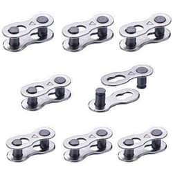 Hotop 8 Pairs Bicycle Missing Link for 6, 7, 8, 9, 10 Speed Chain, Silver, Reusable