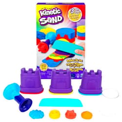 Kinetic Sand, Rainbow Mix Set with 3 Colors of Kinetic Sand (13.5oz) and 6 Tools, Play Sand Sensory Toys for Kids Ages 3 and up