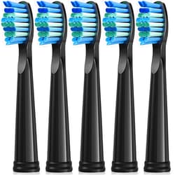 Deepklean 5 Pack Electric Toothbrush Replacement Heads Compatible for FW507/508/551/515/917/959/2011,FW-D1/D3/D7/D8/HP126, Dupont Brush Heads, Soft bristles