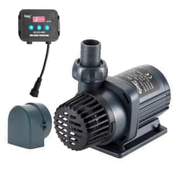 hygger 24V DC Water Pump Inline/Submersible Saltwater Aquarium Pump with LCD Display Controller 1720 GPH Return Pump for Coral Reef Tank Sump