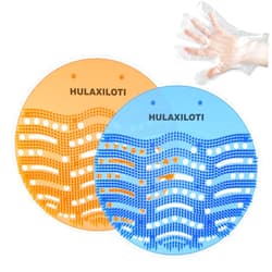 HULAXILOTI Urinal Screen Deodorizer(48 pack), Anti-Splash Urinal Screens Cakes with Long-Lasting Fragrance for Men Toilet Bathroom Airport Office Mall Hotel (24 Blue, 24 Orange)