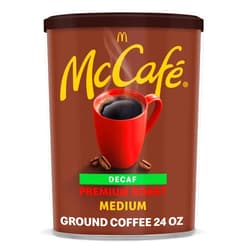 McCafe Premium Roast Decaf, Medium Roast Ground Coffee, 24 oz Canister
