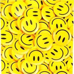 Bucherry 200 Pcs Happy Smile Face Button Pin Retro Pinback Buttons Badge Classic Smile Face Pin for Backpacks Accessory Women's Novelty Buttons and Pins, 1.25 Inch Diameter (Yellow)