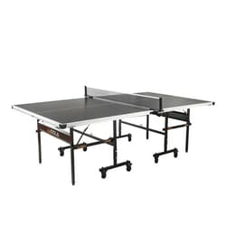 JOOLA Inside Professional MDF Indoor Ping Pong Table with Quick Clamp Table Tennis Net and Post Set - 10 Minute Easy Assembly - Tournament Quality - Foldable with Single Player Playback Mode