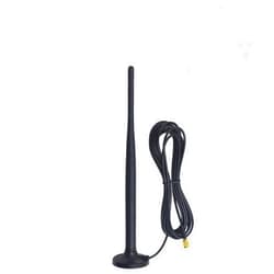 Sebikam WiFi Booster Antenna with RP-SMA Male Connector（Without Pin）,2.4GHz Magnetic Base 10ft Extension Cable for Wireless CCTV Security Camera Video System NVR DVR,Black