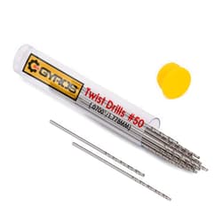 GYROS 12 PCS #50 Micro Drill Bit Set – Small Drill Bits for Jewelry, Plastic, Resin, & Soft Metal – Carbon Steel Wire Gauge Mini Twist Drill Bit Set for Pin Vise Hand Drill & Rotary Tool