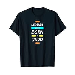 JTMerchDesigns - RetroRise Apparel Legends Were Born in 2020 - Vintage Inspired | Tee T- T-Shirt