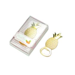 IBWell 5 PCS Bottle Openers Gold Wedding Favors Decorations,Pineapple Shaped, Gift Box Party Supplies