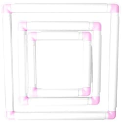 Pllieay 3 Pack Square Embroidery Hoops, Plastic Cross-Stitch Hoops, Plastic Clip Frame for Embroidery, Embroidery Quilting Frames (6x6, 8x8, 11x11)…