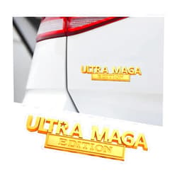 AICEL Ultra MAGA Edition Emblems, 3D Raised Full Metal Car Decals, Classic Personality Labels Car Badges with Strong Adhesive, Exterior Auto Body Decor Embossed Stickers for Car, Truck