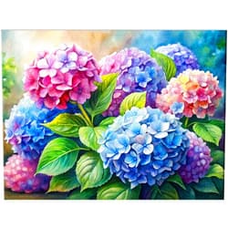 EIBEILI Diamond Painting Kits for Adults, Hydrangea Flowers 5D Diamond Art Kits for Beginner DIY Full Drill Diamond Dots Crystal Craft Kits for Home Wall Decor Gifts 12x16 Inch