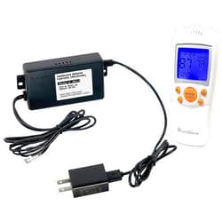 Durablow TR2004 Gas Fire Fireplace On/Off Remote Control Kit + Thermostat + Timer + Backlit Transmitter for Millivolt Valve, IPI Module, Thermostat + Backlit Transmitter, 100-240VAC Input