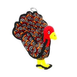 TUFFY - World's Tuffest Soft Dog Toy - Barnyard Junior Turkey - Squeakers - Multiple Layers. Made Durable, Strong & Tough. Interactive Play (Tug, Toss & Fetch). Machine Washable & Floats