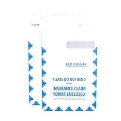 Blue Summit Supplies Blue Summit CMS 1500 Claim Form Envelopes - 9x12.5-100 HCFA 1500 Claim Forms Envelopes with Security Tint and Peel and Seal for cms insurance claims, Right Window, Self Seal, 100 Pack
