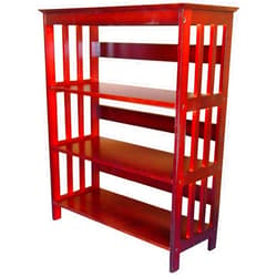 ZJL Mission Pine Wood Bookcase (Cherry, 36)