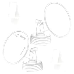 Maymom 17 mm Wide Mouth Flange and Duckbill Compatible with Spectra/Motif Luna/Ameda MYA Pumps.