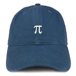 Trendy Apparel Shop Pie Math Symbol Small Embroidered Cotton Dad Hat