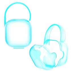 Accmor Pacifier Case, Pacifier Holder Case with Handle, BPA Free Universal Pacifier Container for Travel, Blue, 2 Pack