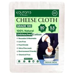 Raajsee Cheese Cloths Grade 100, 50 Sq Feet - 5.5 Sq Yards Unbleached 100% Organic Cotton Fabric - Reusable Ultra Fine Mesh Muslin Cloth - Cheesecloth For Straining Cooking,Baking,Cheese Making