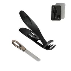 GZXTSKY Nail Clippers,Toenail Clippers for Seniors Thick Toenails,Sharp Angled Toe Nail Clippers,Nail Clippers for Men and Women,Nail Clipper Set with Catcher (Black)