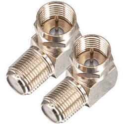 onelinkmore Coaxial Cable Right Angle Connector F Type Female to Male Adapter Right Angle Coax Connector F Male to Female Coaxial RG6 Adapter for Coax Cable and Wall Plates Coax 90 Degree Pack of 2
