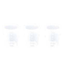 Antrader Kitchen PP Measuring Cup Scientific Plastic Graduated Beaker Transparent 250ml-300ml, 3-Pack