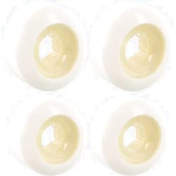 Powerflex Skateboards Rock Candy White / Clear Skateboard Wheels - 54mm 84b (Set of 4)