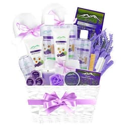 Purelis Gift Baskets for Women- #1 Natural Spa Kit for Women & Men! Birthday Gifts for Women, Beauty Basket Home Spa Basket 20 pc Set Includes Body Lotion, Bath Bombs & More! Spa Gifts for Her
