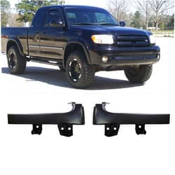 JAMESVAN Front Bumper Grille Metal Headlight Filler Trim Panel Primer, Left and Right Headlight Trim for Toyota Tundra 2003-2006,Black(Won't fits Double cab)