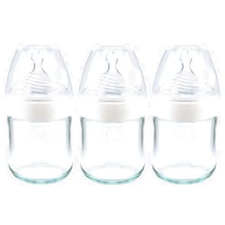 NUK Simply Natural Glass Baby Bottles, 4 oz, 3 Pack