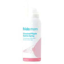 Frida Mom Saline Spray for Cracked Nipples, Breastfeeding Essentials for New Moms, Gentle for Baby and Mom, Spray to Heal Sore, Cracked Nipples, 2 fl oz