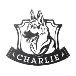 RealSteel Center - German Shepherd Monogram - Personalized Wall Art for Man's Best Friend - Classic Puppy Dog Sign - Perfect for Dog Lovers and Pet Stores - Made in USA (15
