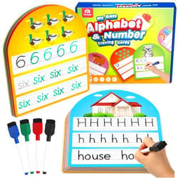Coogam 36pcs Alphabet Number Practice Cards, Write and Wipe Alphabet Flashcards, Double Sided Dry Erase ABC Letter Tracing Cards, Educational Montessori Toy for Preschool Kids 3 4 5 Year Old