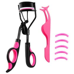 BEAUTY DY Eyelash Curler Kit, Premium Lash Curler for Perfect Lashes, Eye Lash Curler with 5 Eyelash Curler Replacement Pads and Eyelash Extension Tweezers, Universal Eye Lashes Curlers