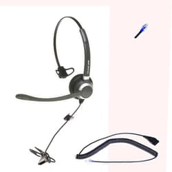 OvisLink Noise Canceling Call Center Headset Compatible with Mitel Phones Include 5200 Series, 5300 Series Models | Rotatable Microphone | Come with RJ9 Quick Disconnect Cord Connect Direct to Phone