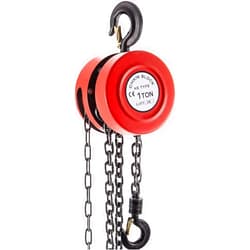 VEVOR Hand Chain Hoist, 2200 lbs /1 Ton Capacity Chain Block, 7ft/2m Lift Manual Hand Chain Block, Manual Hoist with Industrial-Grade Steel Construction for Lifting Good in Transport & Workshop, Red