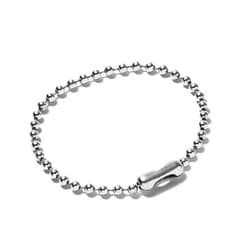 La Tartelette Zavaca Pack of 100 Pcs 10cm Silver Alloy Tone Connector Clasp Ball Chains Keychain Tag Brads Key Chains Silver Key Rings Accessories Necklace Extender for Making Necklaces Pendants Jewelry Dog Tag