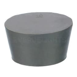 CleverDelights Rubber Stopper — Size 10 — 1 Pack — 42mm x 50mm x 25mm Long — Gray Solid Plug #10