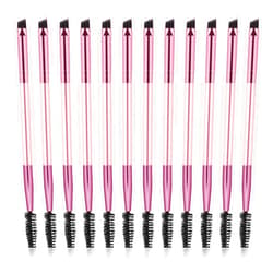 Vin Beauty 12 Pieces Dual-Ended Brow Brush, Eyebrow Brush, Angled Eye Brow Brush and Spoolie Brush, Shaping & Filling Eyebrows, Eyebrow Spoolie Brush,Brow Brush, for Precise Brow Brushing
