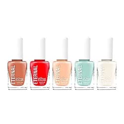 Eternal 5 Collection – 5 Pieces Set: Long Lasting, Quick Dry, Bright, Nude or Sheer Nail Polish – 0.46 Fluid Ounces (Flower Queen)