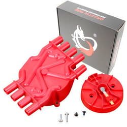 AIP Electronics DRAGON FIRE PERFORMANCE Heavy Duty Distributor Cap and Rotor Set Compatible Replacement With 1996-2002 Chevrolet GMC Express Suburban Savana Yukon 5.0L 5.7L 350 305 V8 Vortec Oem Fit CAP1010-DF