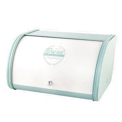 UPKOCH Bread Bin Metal Bread Box Countertop Bread Container Rustic Farmhouse Kitchen Bread Holder Bread Keeper Storage Bin with Roll up Top Lid Bread Storage Container
